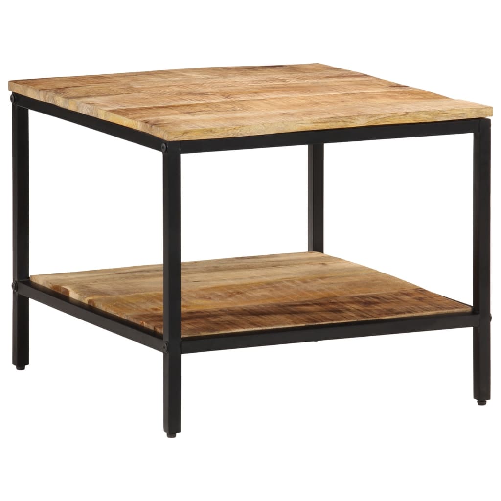 Tavolino da Salotto 55x55x45 cm Legno Massello di Mango Grezzo | homemem39