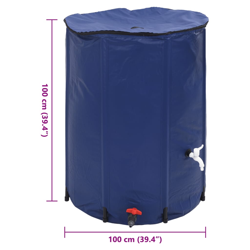 Serbatoio Acqua con Rubinetto Pieghevole 750 L in PVC - homemem39