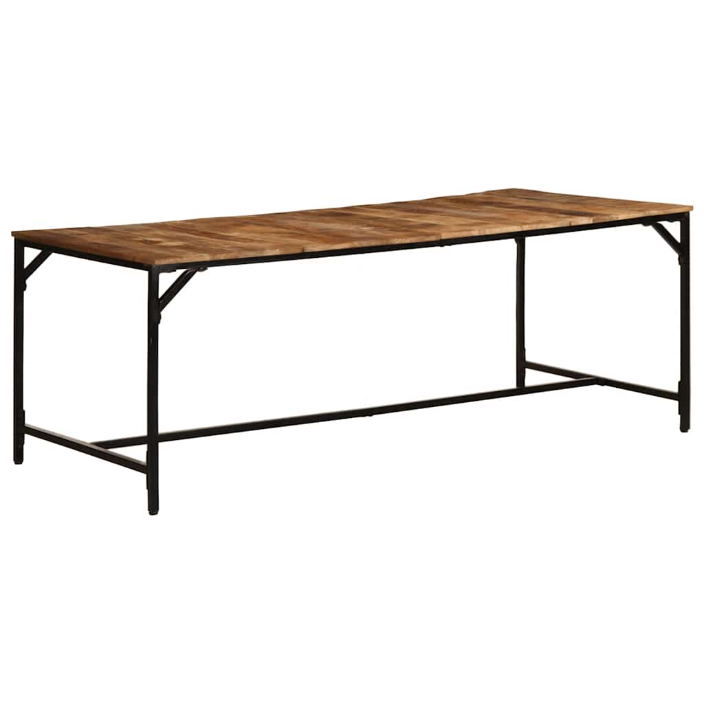 Tavolo da Pranzo 200x100x75cm in Legno Massello di Mango Grezzo | homemem39