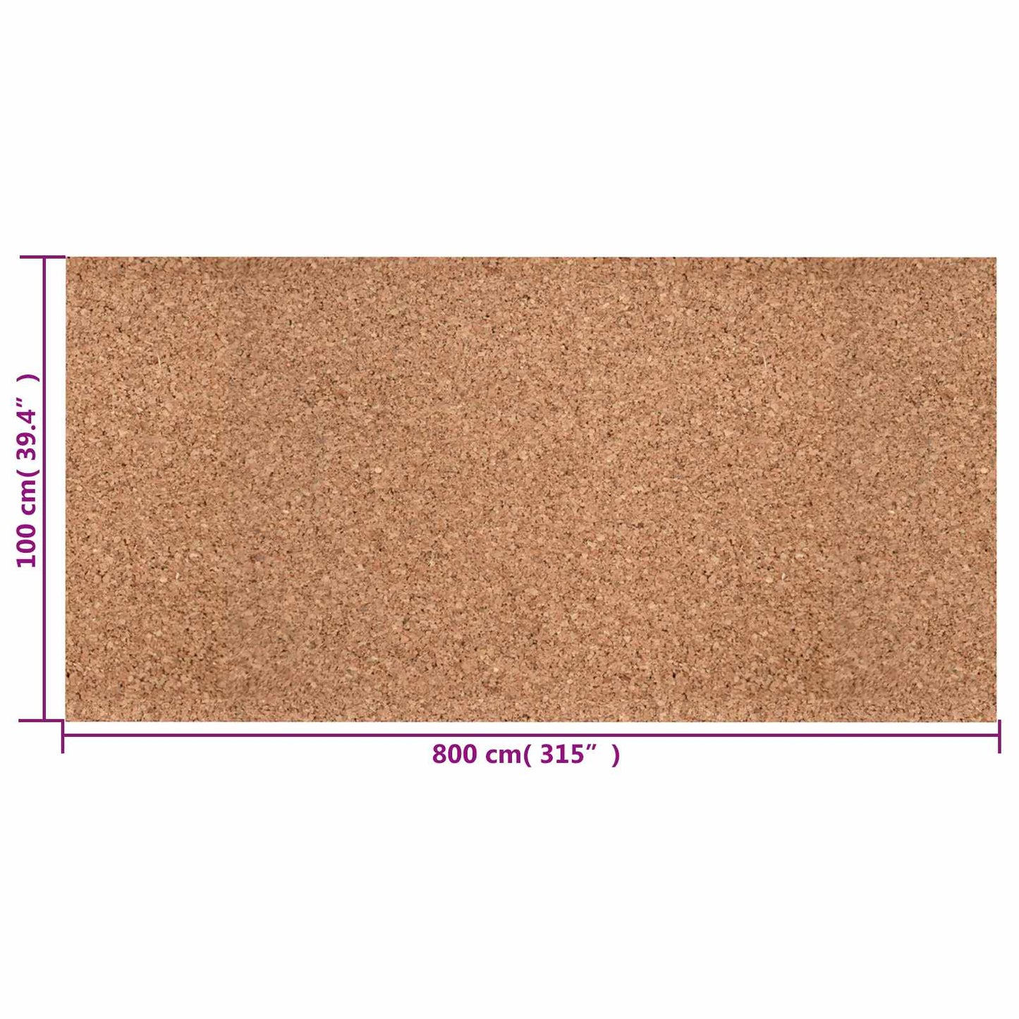 Rotolo di sughero Marrone 100 x 800 x 0,5 cm Sughero