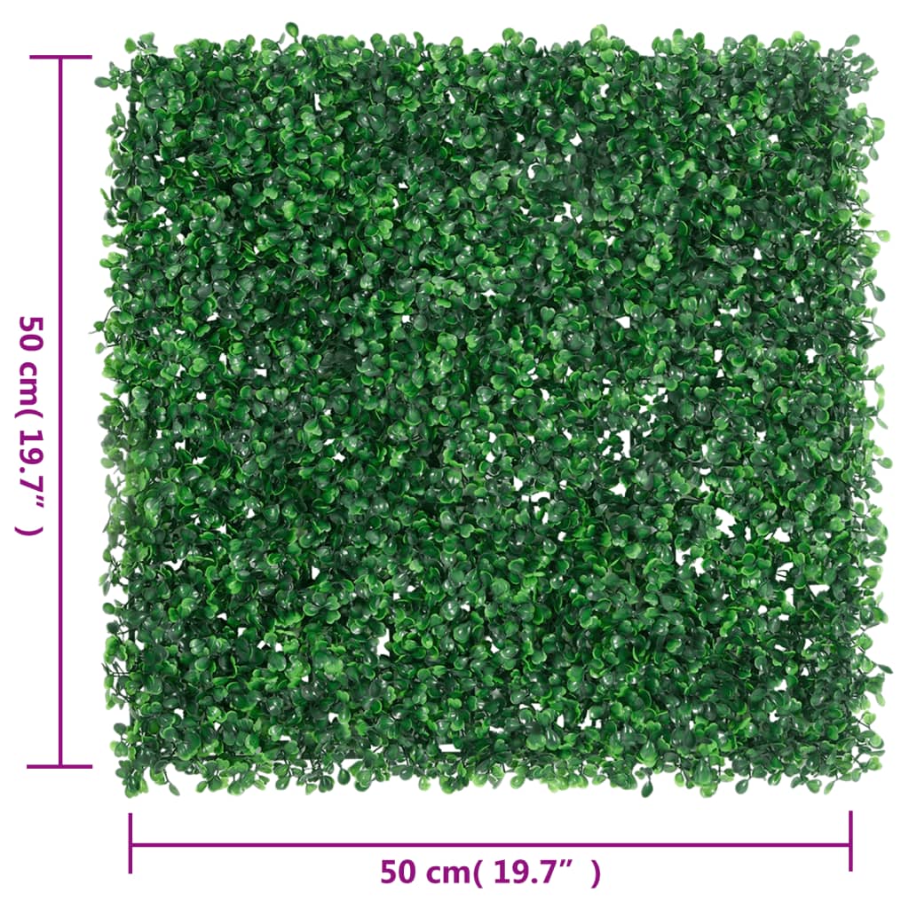Recinzione Foglie Arbusti Artificiali 24 pz Verde 50x50 cm | homemem39