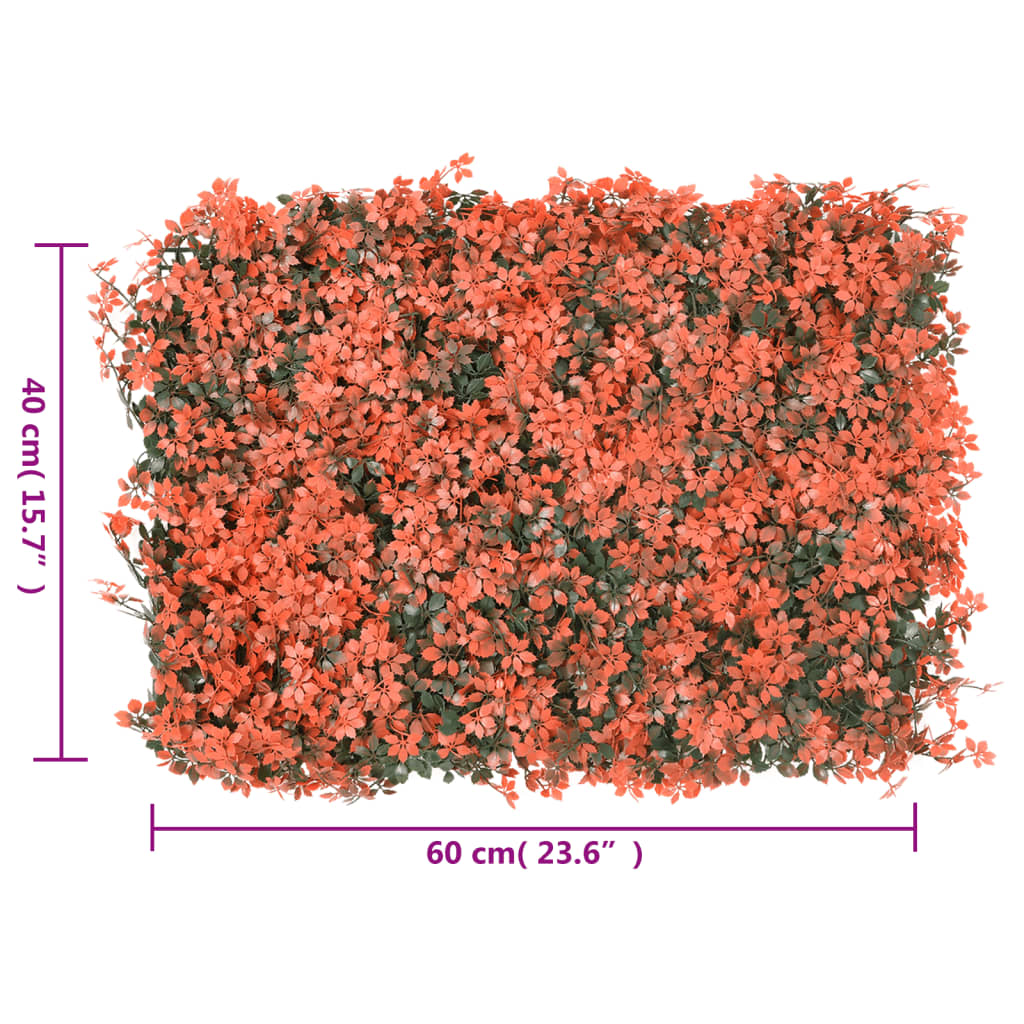 Recinzione Foglie Acero Artificiali 24 pz Rosso Chiaro 40x60cm - homemem39