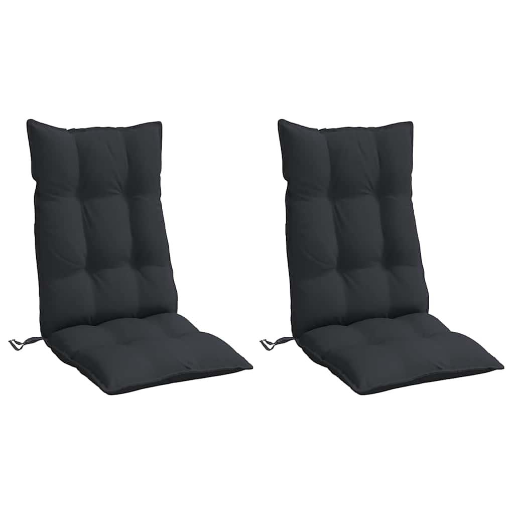 Cuscini per Sedia con Schienale Alto 2pz Tessuto Oxford