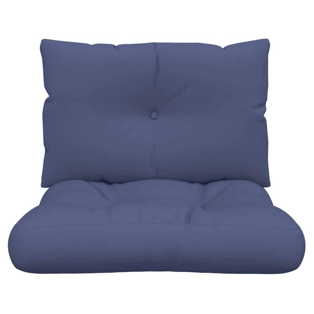 Set Cuscini per Pallet blu marino in Tessuto