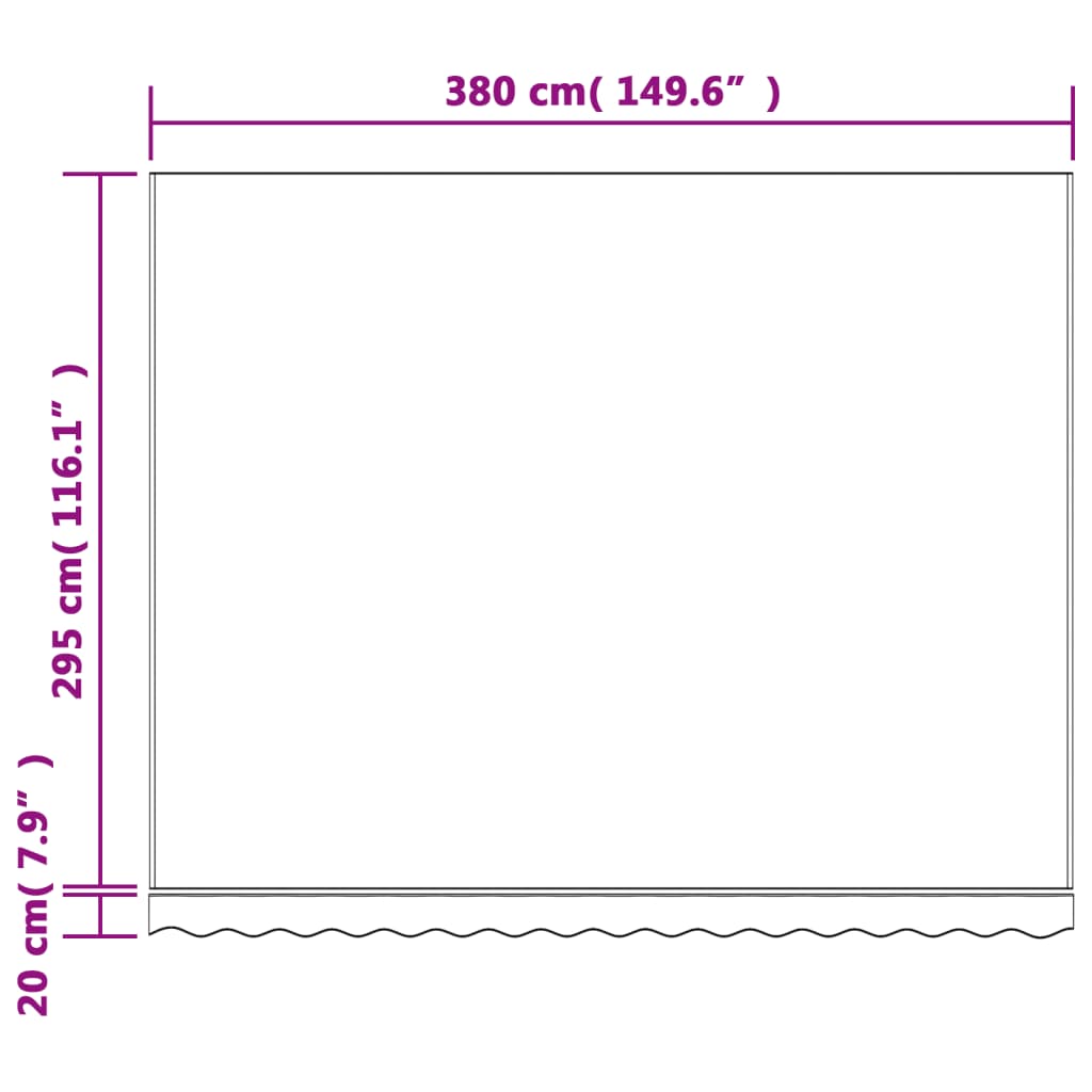 Tessuto di Ricambio per Tenda Strisce Multicolore 4x3 m | homemem39
