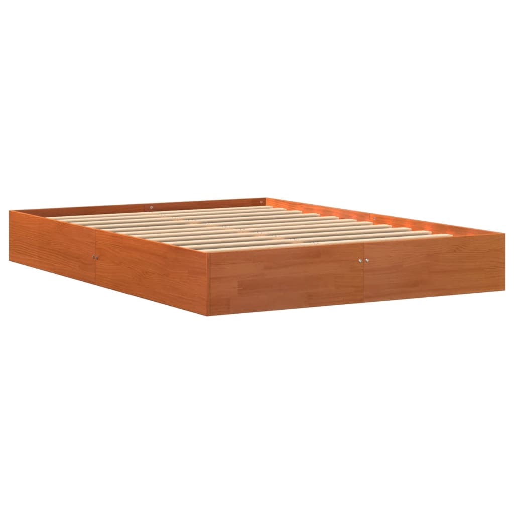 Giroletto senza Materasso Marrone Cera 140x200cm Massello Pino | homemem39