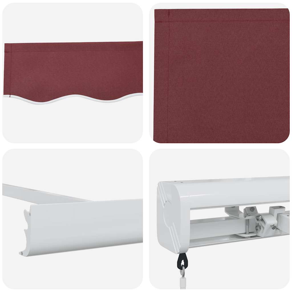Tenda da Sole Retrattile Manuale Bordò 400x300 cm | homemem39