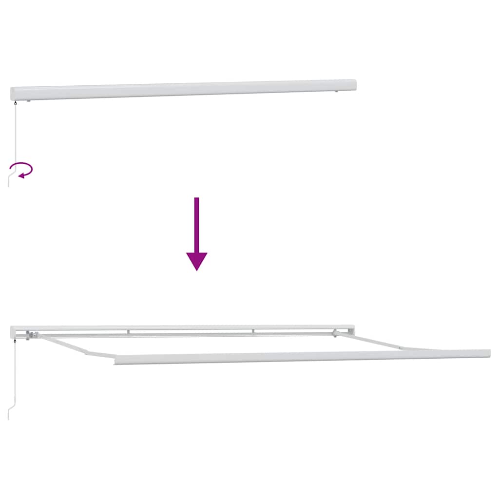 Tenda da Sole Retrattile Manuale Bordò 450x300 cm | homemem39