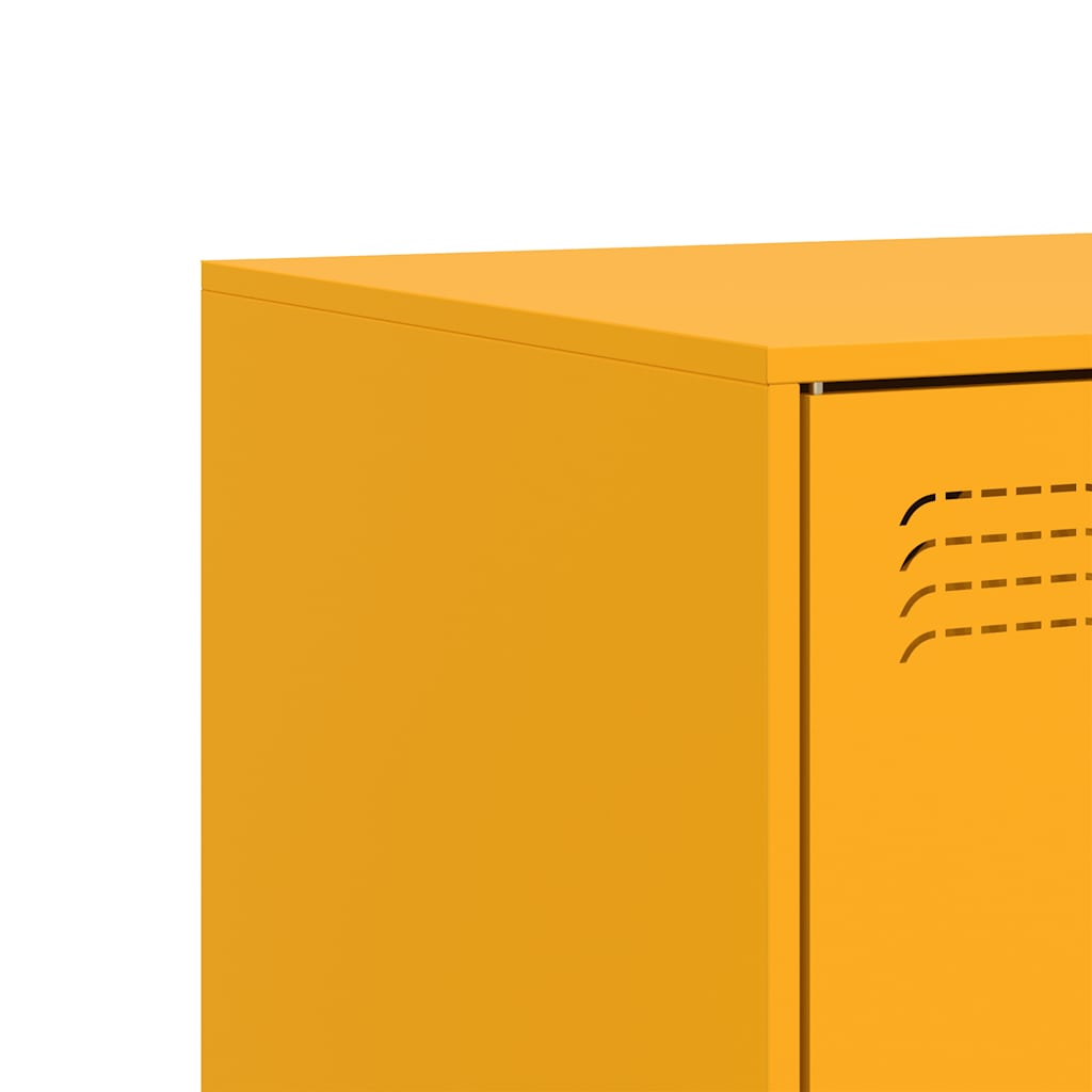Mobile Porta TV Giallo Senape 99x39x44 cm in Acciaio | homemem39