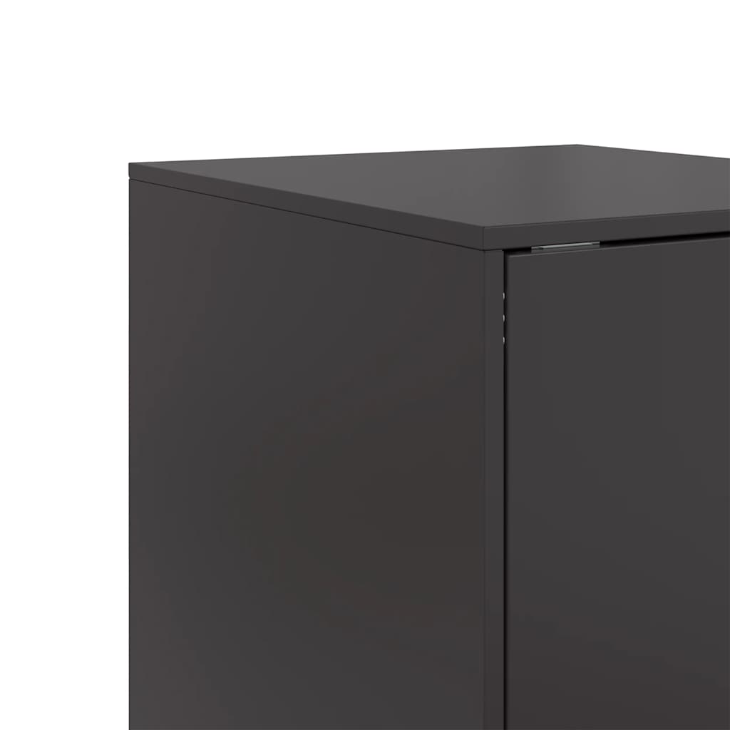 Credenza Nera 34,5x39x107 cm in Acciaio | homemem39
