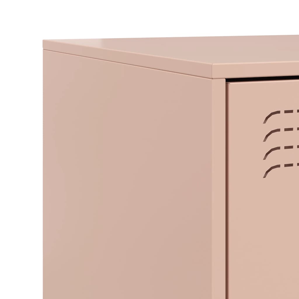 Comodino Rosa 34,5x39x62 cm in Acciaio | homemem39