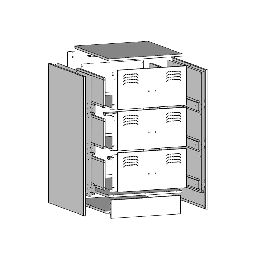 Comodini 2 pz Giallo Senape 34,5x39x62 cm in Acciaio | homemem39