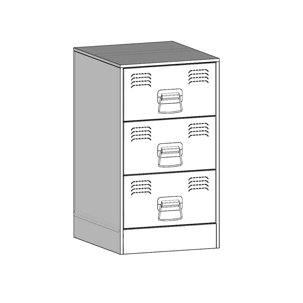 Comodini 2 pz Bianchi 34,5x39x62 cm in Acciaio | homemem39