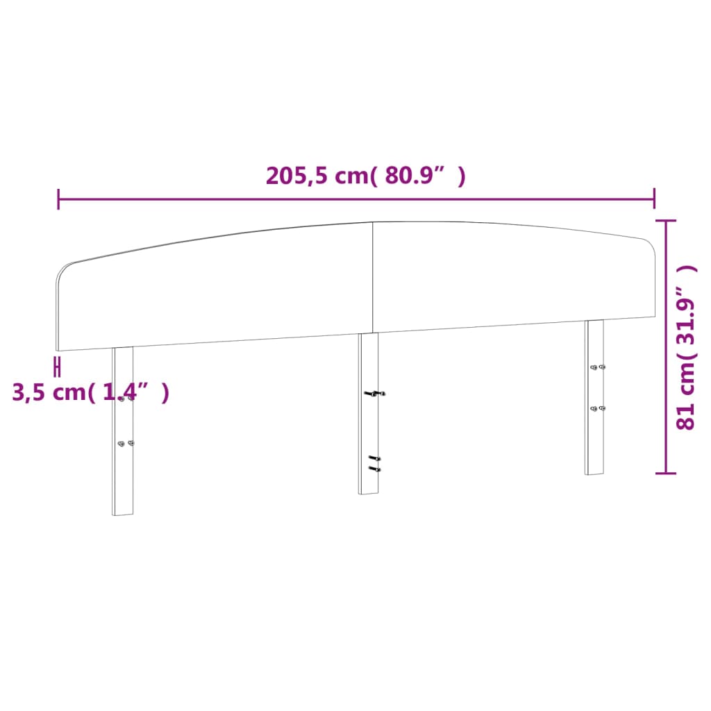 Testiera Bianca 200 cm in Legno Massello di Pino - homemem39