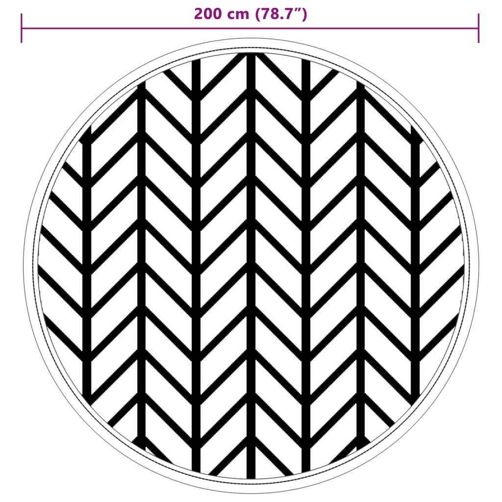Tappeto da Esterno ARAKIL Grigio Ø200 cm in PP
