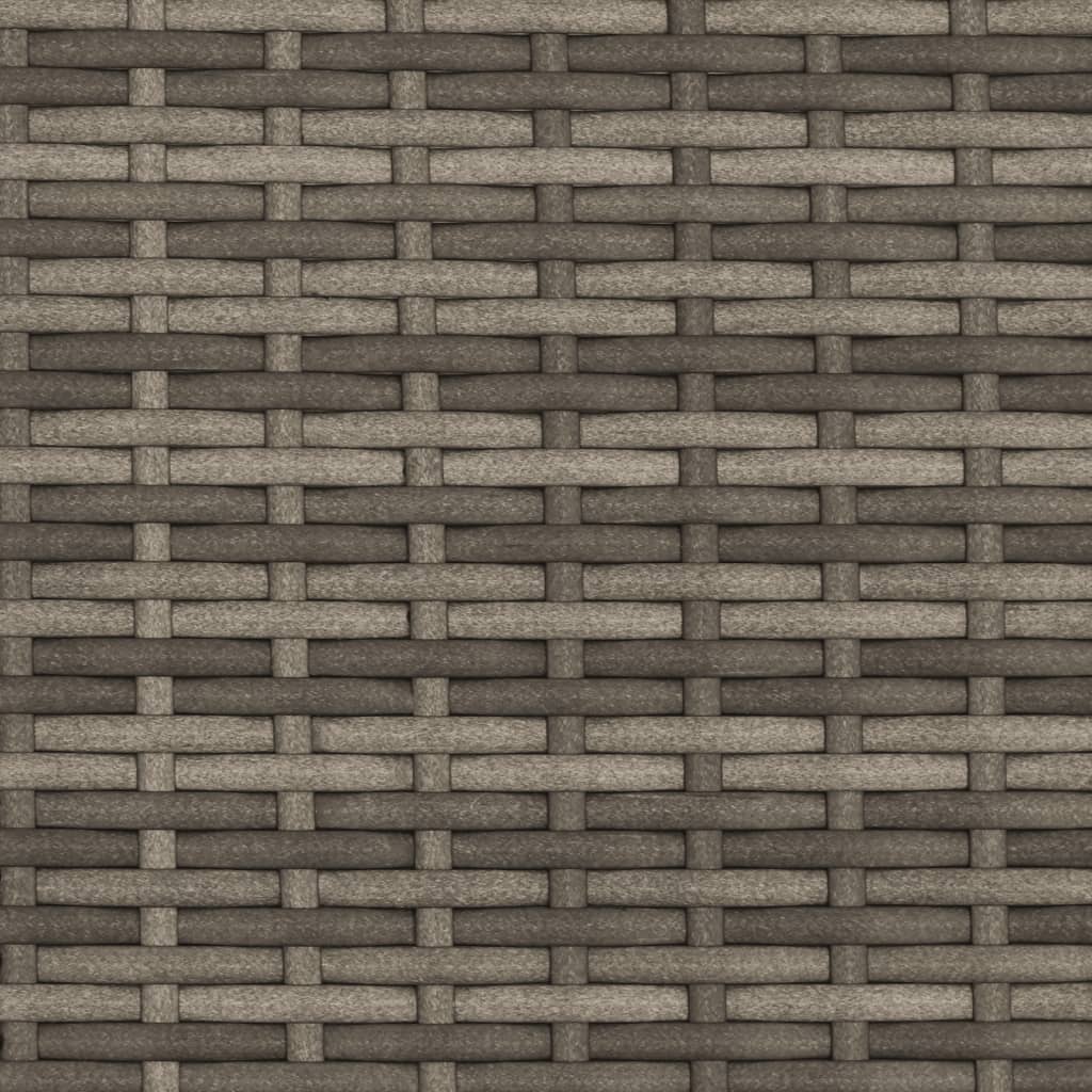 Lettini prendisole 2 pz con tavolo grigio in polyrattan | homemem39