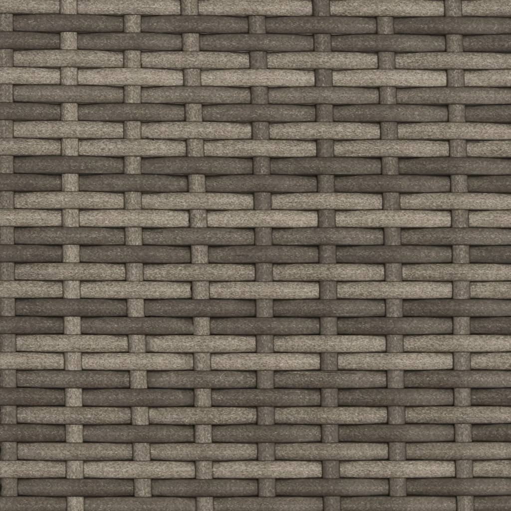 Lettino Prendisole con Baldacchino e Cuscini Grigio Polyrattan - homemem39