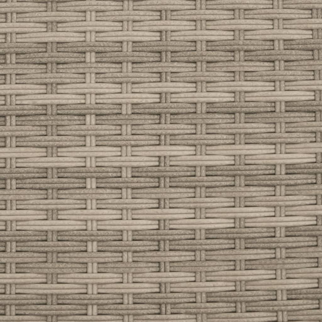 Lettino con Baldacchino e Cuscini Grigio Chiaro in Polyrattan - homemem39