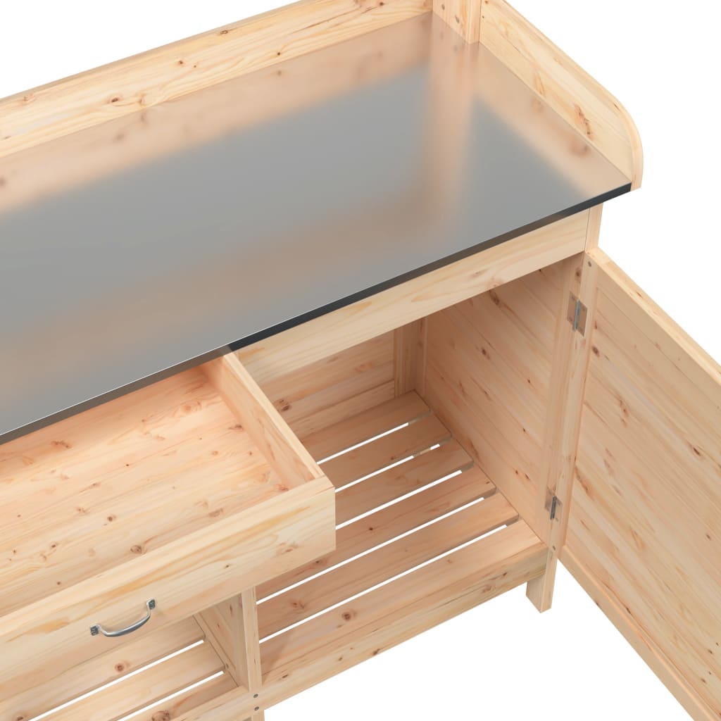 Tavolo Invaso con Mobile 110,5x45x124,5cm Massello Abete | homemem39