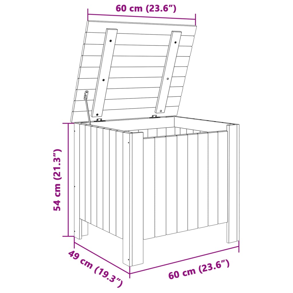 Contenitore con Coperchio RANA Bianco 60x49x54 cm Massello Pino | homemem39