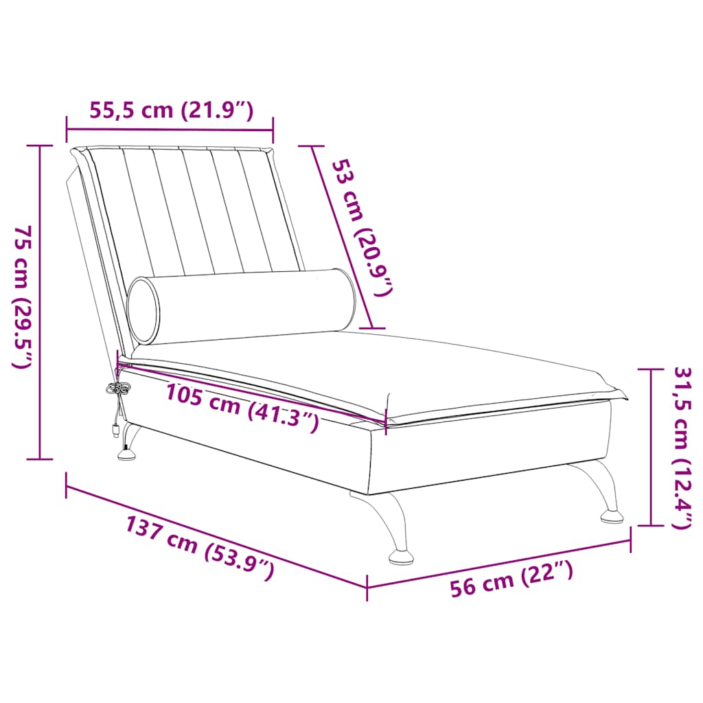 Chaise Longue Massaggi con Capezzale Verde Scuro in Velluto | homemem39
