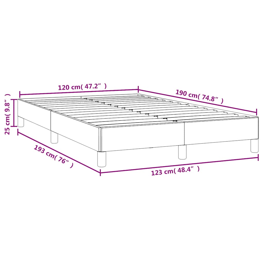 Giroletto senza Materasso Blu Scuro 120x190 cm Velluto | homemem39