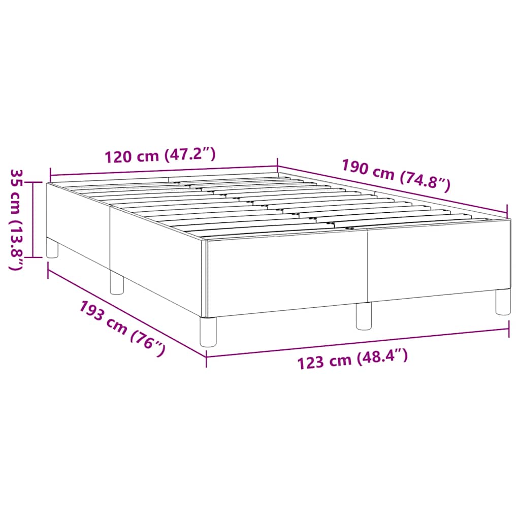 Giroletto senza Materasso Marrone Scuro 80x200 cm in Tessuto