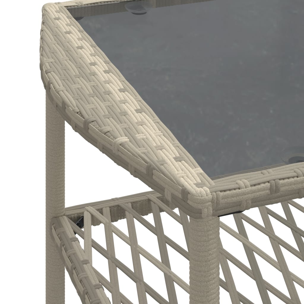 Set Divano da Giardino 4pz con Cuscini Grigio Chiaro Polyrattan