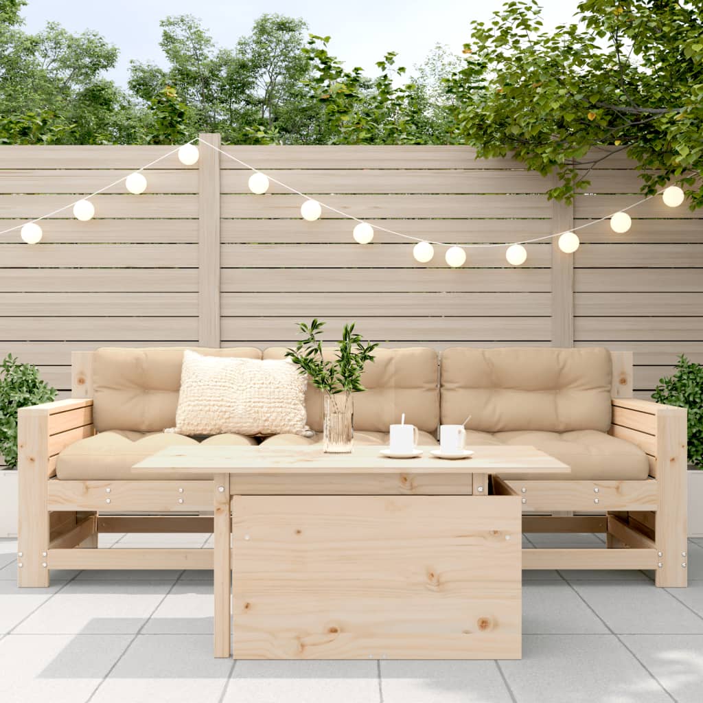 Tavolo da Giardino 100x50x75 cm in Legno Massello di Pino | homemem39
