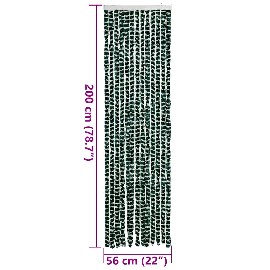 Tenda Antimosche Verde e Bianca 56x200 cm in Ciniglia | homemem39