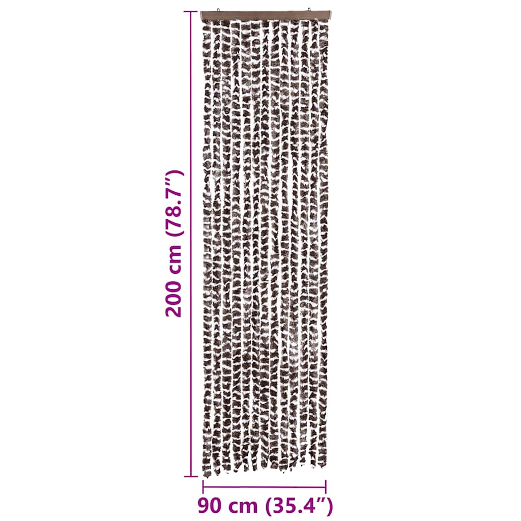 Tenda Antimosche Beige e Marrone 56x200 cm in Ciniglia | homemem39