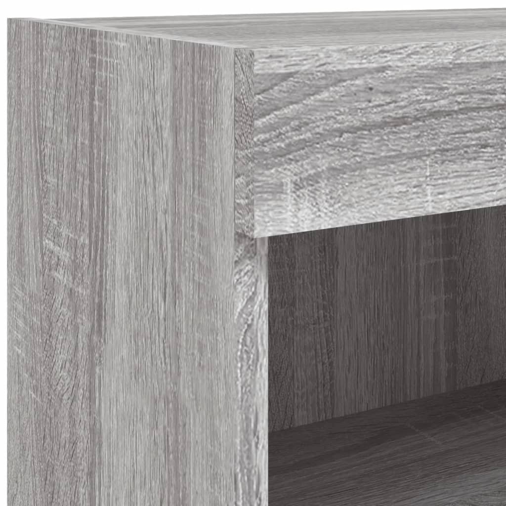 Mobili TV a Muro con LED 6pz Grigio Sonoma Legno Multistrato