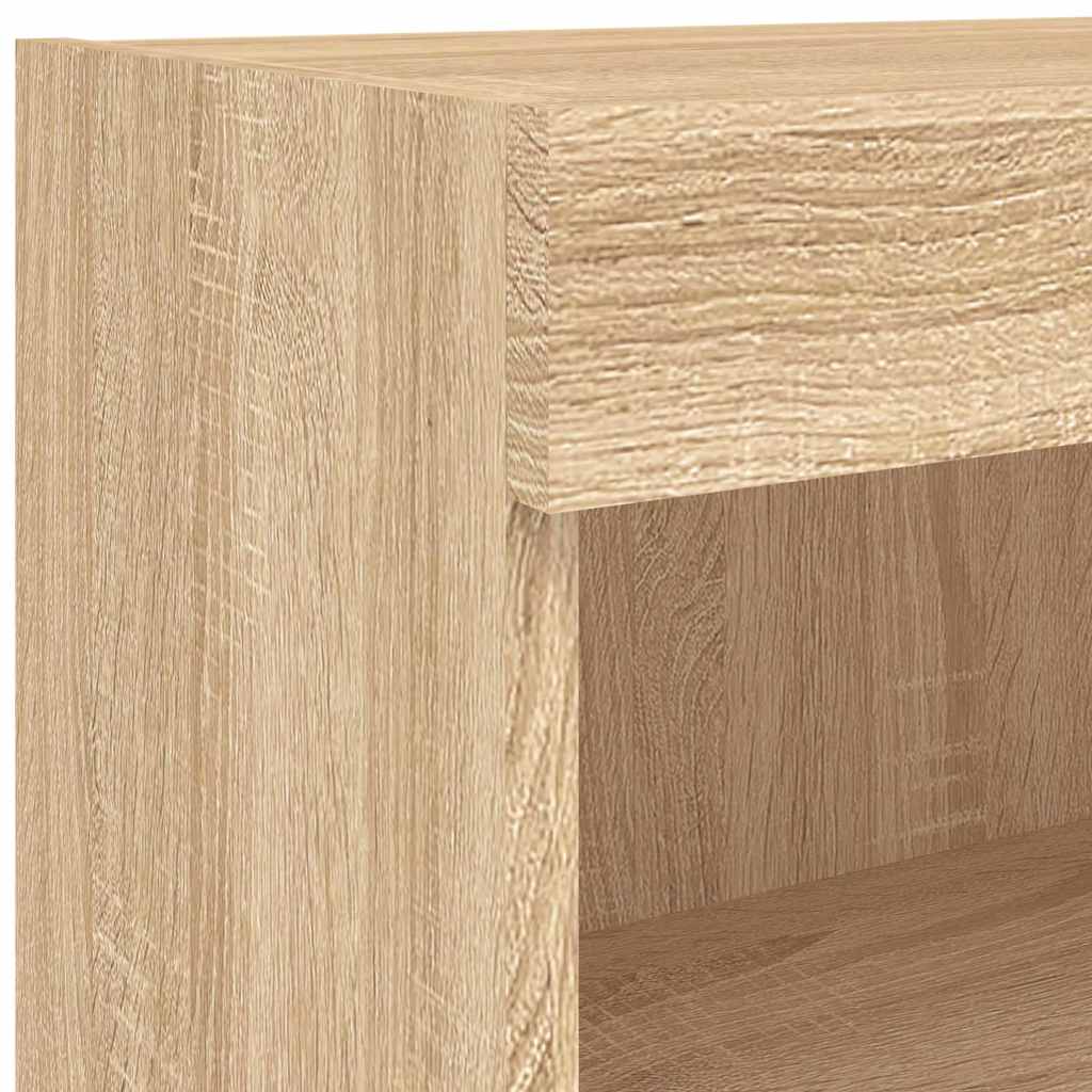 Mobili TV a Muro con LED 6pz Rovere Sonoma Legno Multistrato