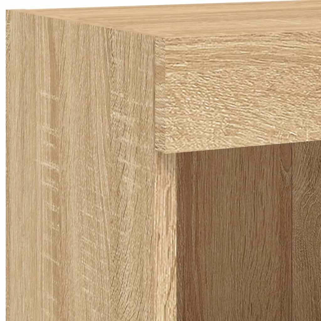 Mobili TV a Muro con LED 6pz Rovere Sonoma Legno Multistrato | homemem39