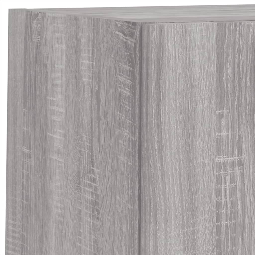 Mobili TV a Muro con LED 6pz Grigio Sonoma Legno Multistrato | homemem39