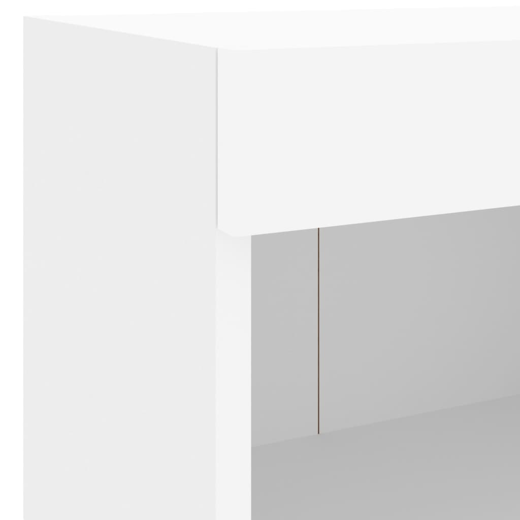Mobili TV a Muro con LED 5pz Bianchi in Legno Multistrato | homemem39