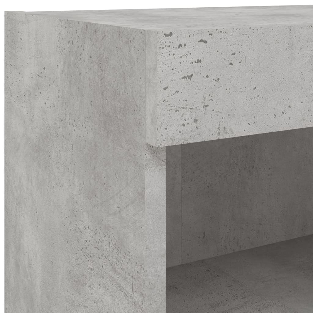 Mobili TV a Muro con LED 5pz Grigio Cemento Legno Multistrato | homemem39
