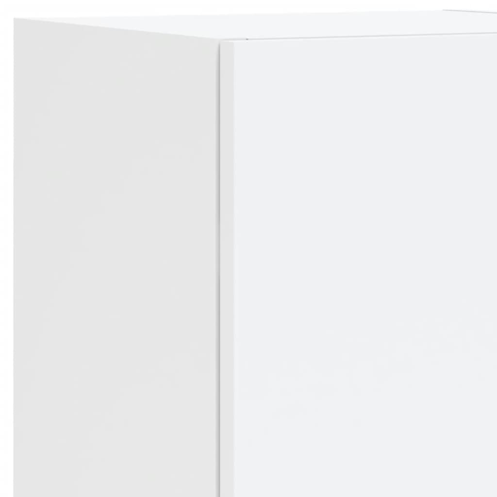 Set Mobili TV a Muro 7 pz con Luci LED Bianco | homemem39
