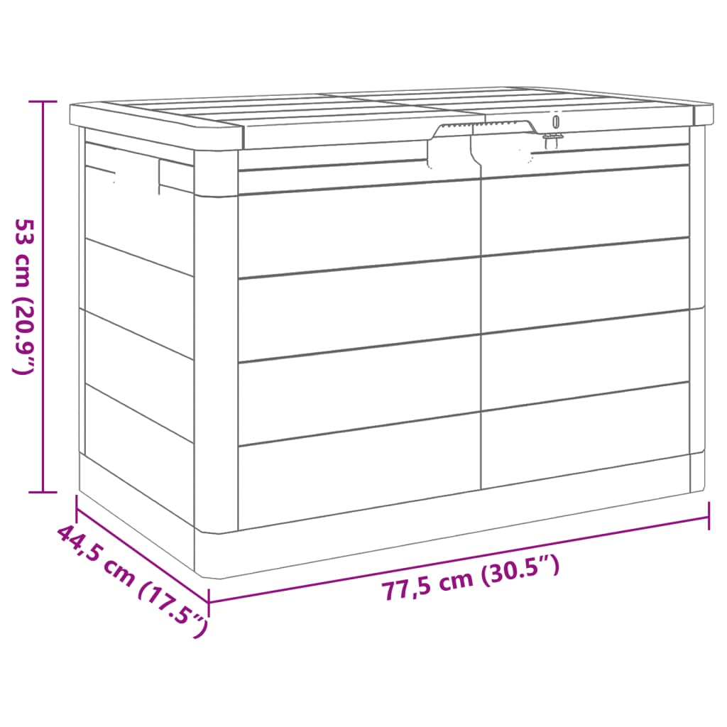 Contenitore Cuscini Marrone 77,5x44,5x53 cm in Polipropilene | homemem39
