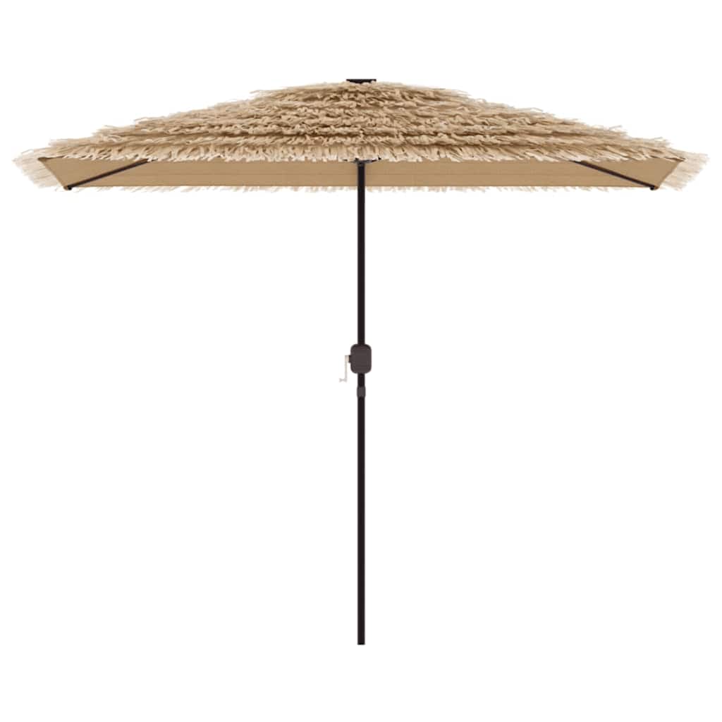 Ombrellone Giardino LED e Palo in Acciaio Marrone 300x200x250cm