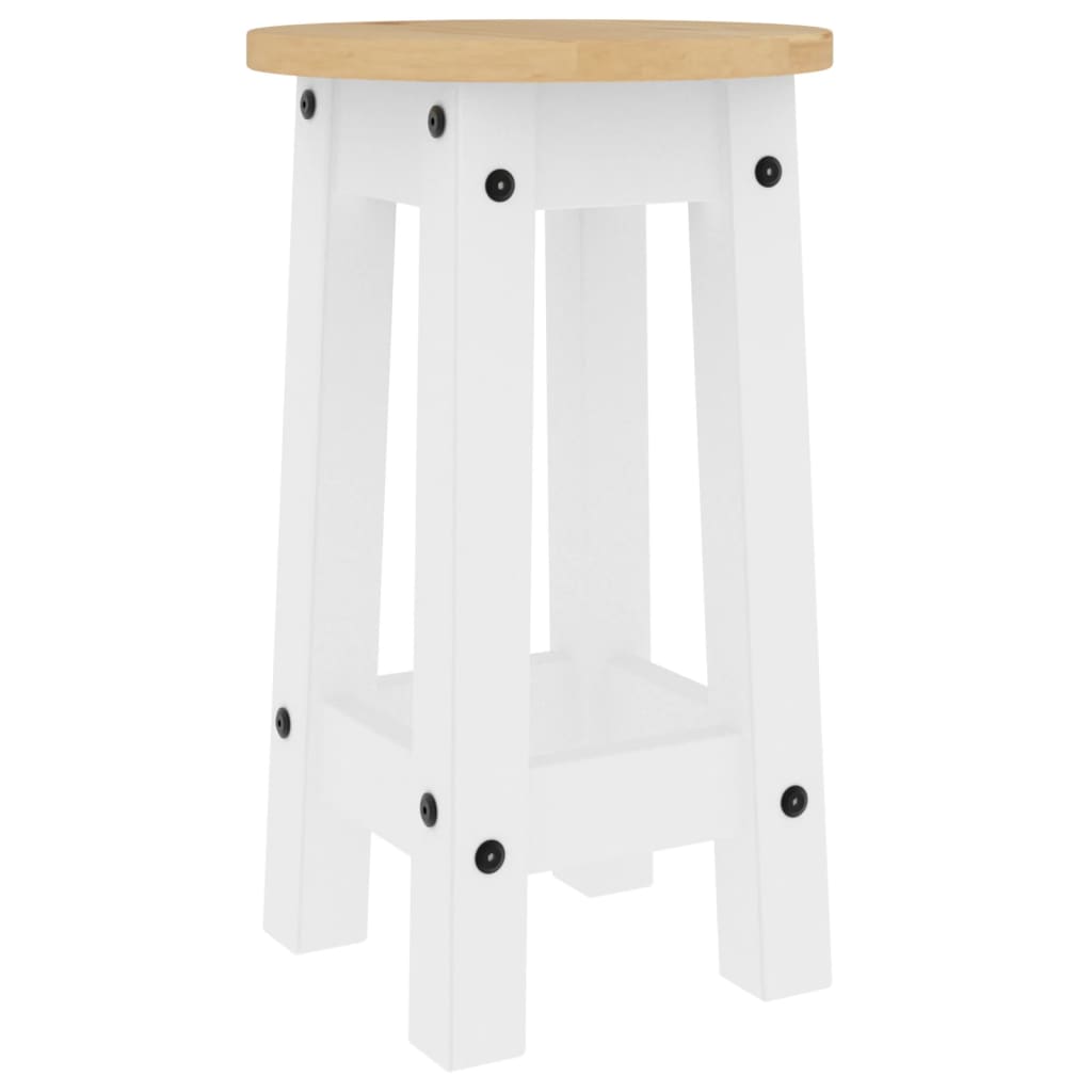 Set da Bar 3 pz Bianco in Legno Massello di Pino | homemem39