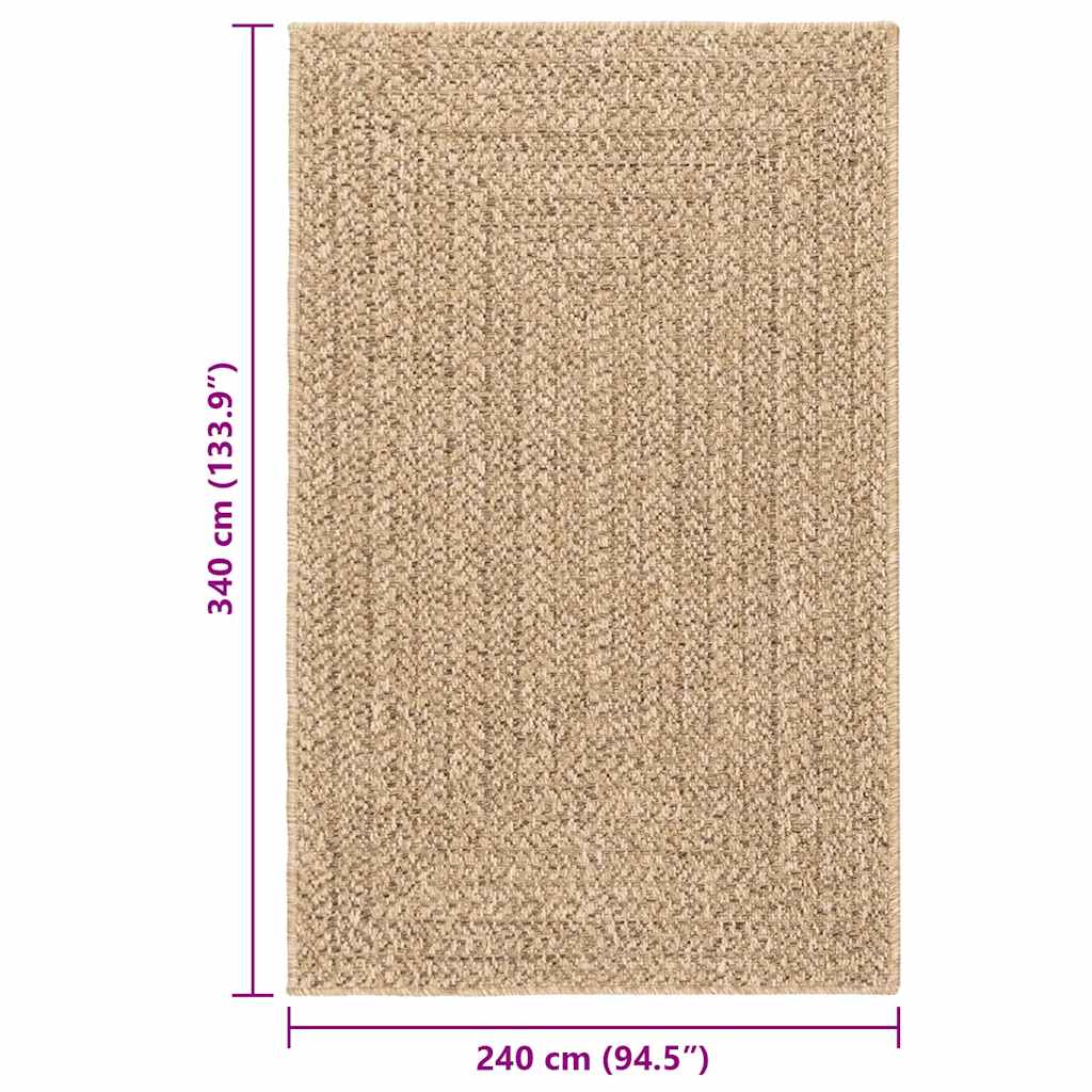 Tappeto ZIZUR 240x340 cm Aspetto Iuta per Interni ed Esterni - homemem39
