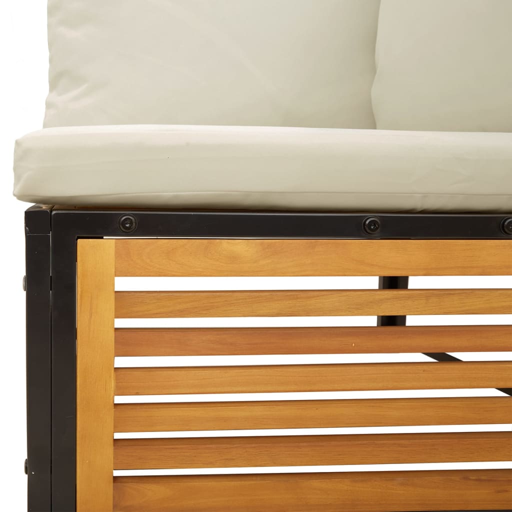 Set Divano da Giardino 7 pz con Cuscini Legno Massello Acacia | homemem39