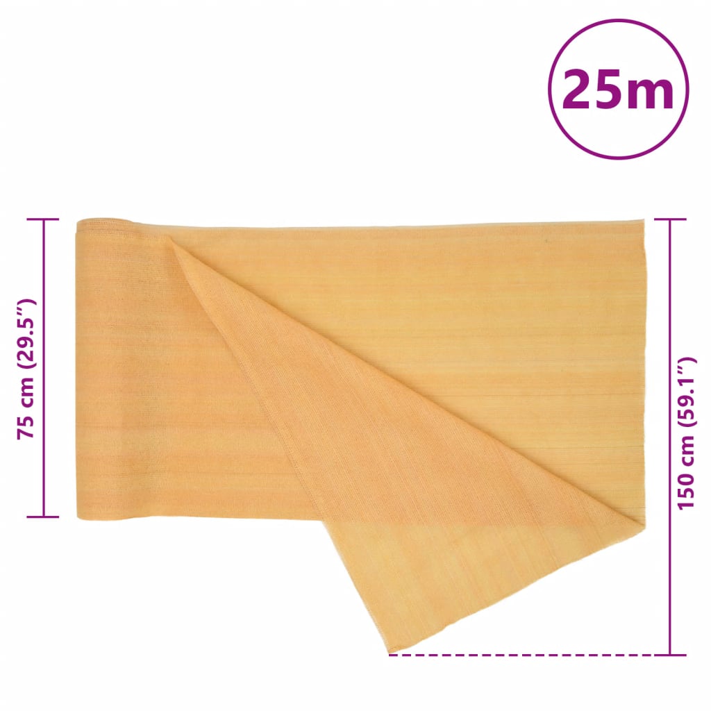 Rete per Privacy Sabbia 1,5x25 m in HDPE 150 g/m² | homemem39