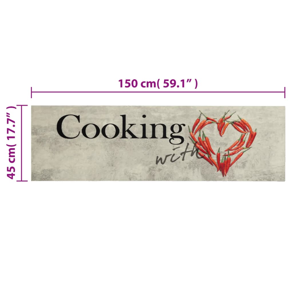 Tappeto da Cucina Lavabile Cucinare 45x150 cm in Velluto | homemem39