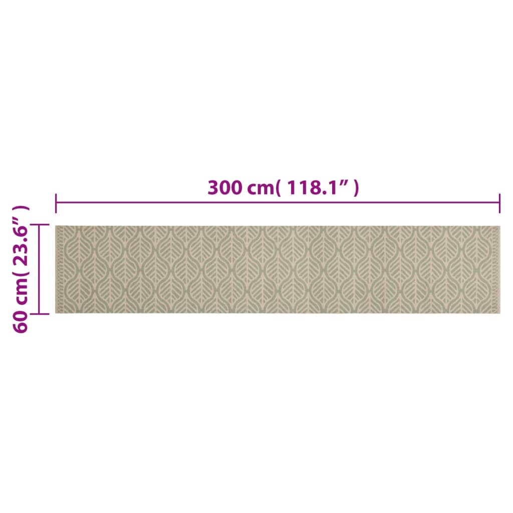Tappeto da Cucina Lavabile Foglie 60x300 cm in Velluto | homemem39