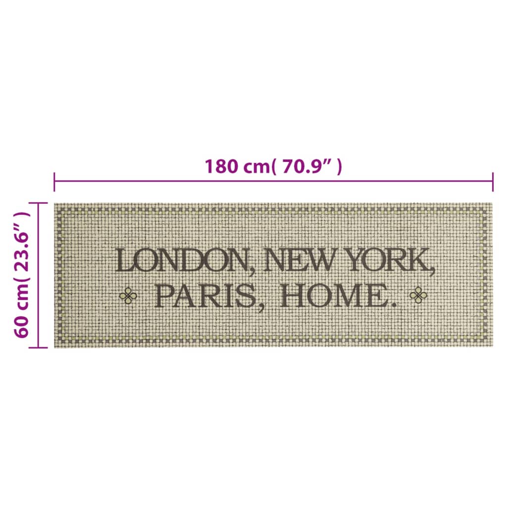 Tappeto da Cucina Lavabile Casa Maiuscolo 60x180 cm Velluto | homemem39