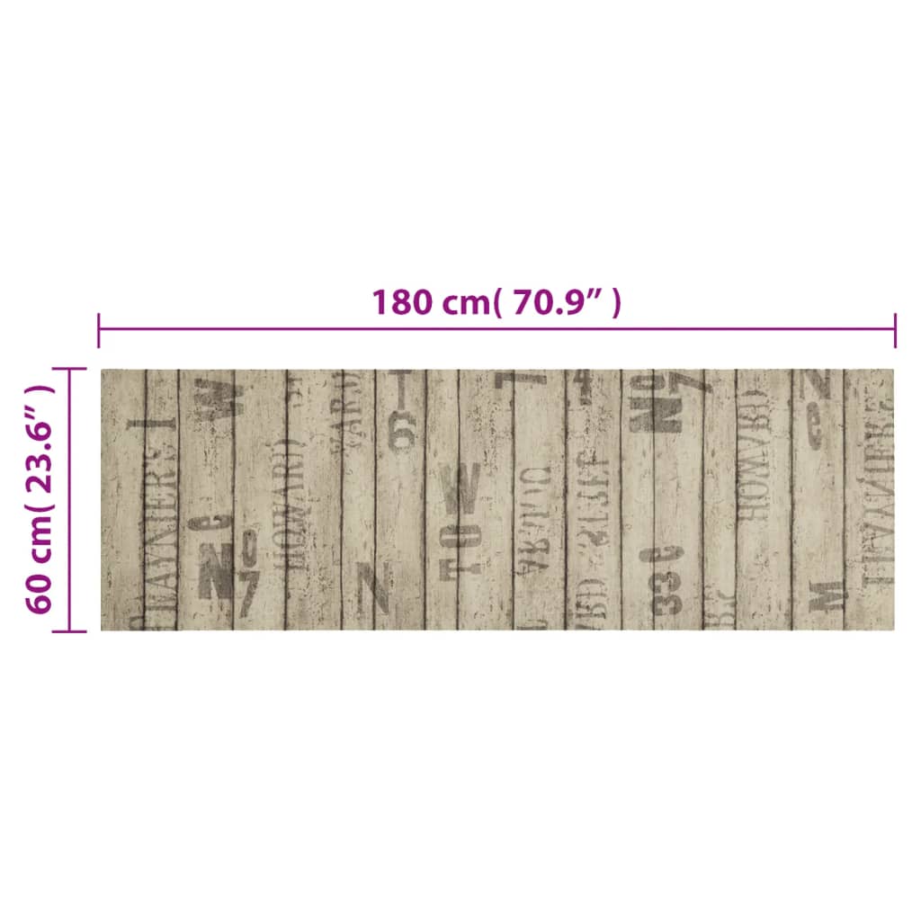 Tappeto da Cucina Lavabile Recinzione 60x180 cm in Velluto | homemem39