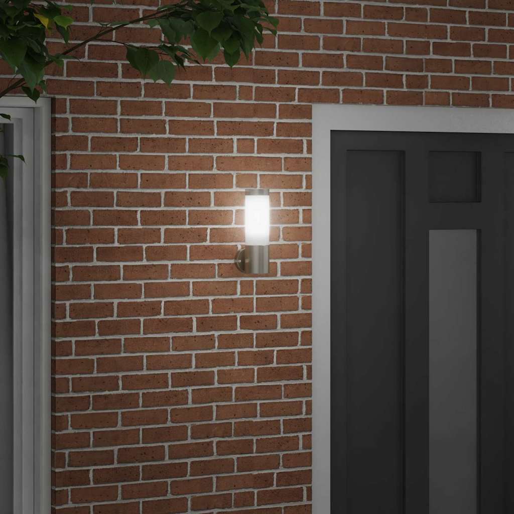 Lampada da Parete Esterna Argento 12 x 8,5 x 27 cm | homemem39