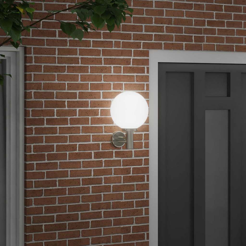 Lampada da Parete Esterna Argento 28 x 25 x 38 cm | homemem39